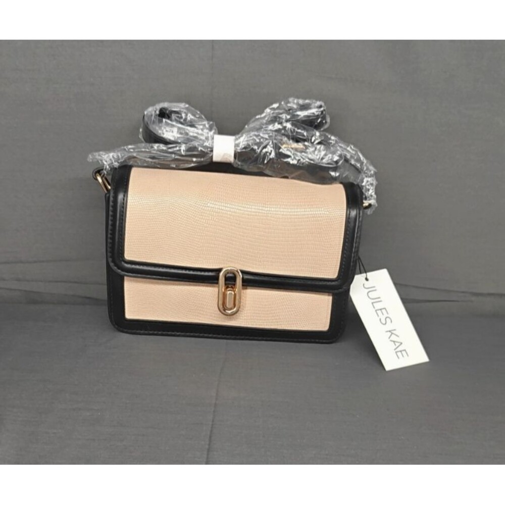 NWT Jules Kae Mia Black and Creme Bag RV $128